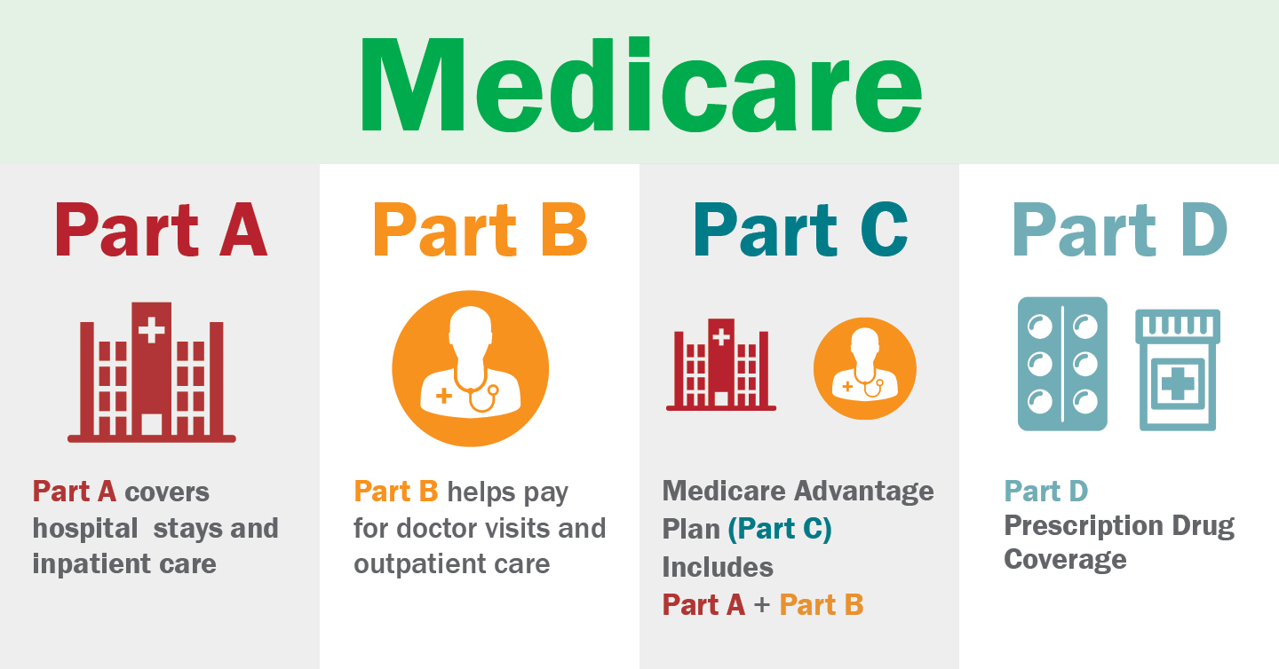 parts of Medicare explained in a graphic