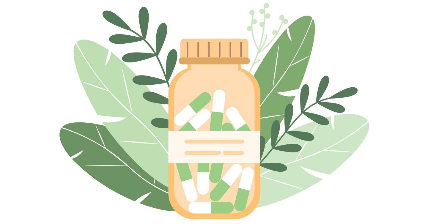 organic pill bottle graphic representing biosimilar medications