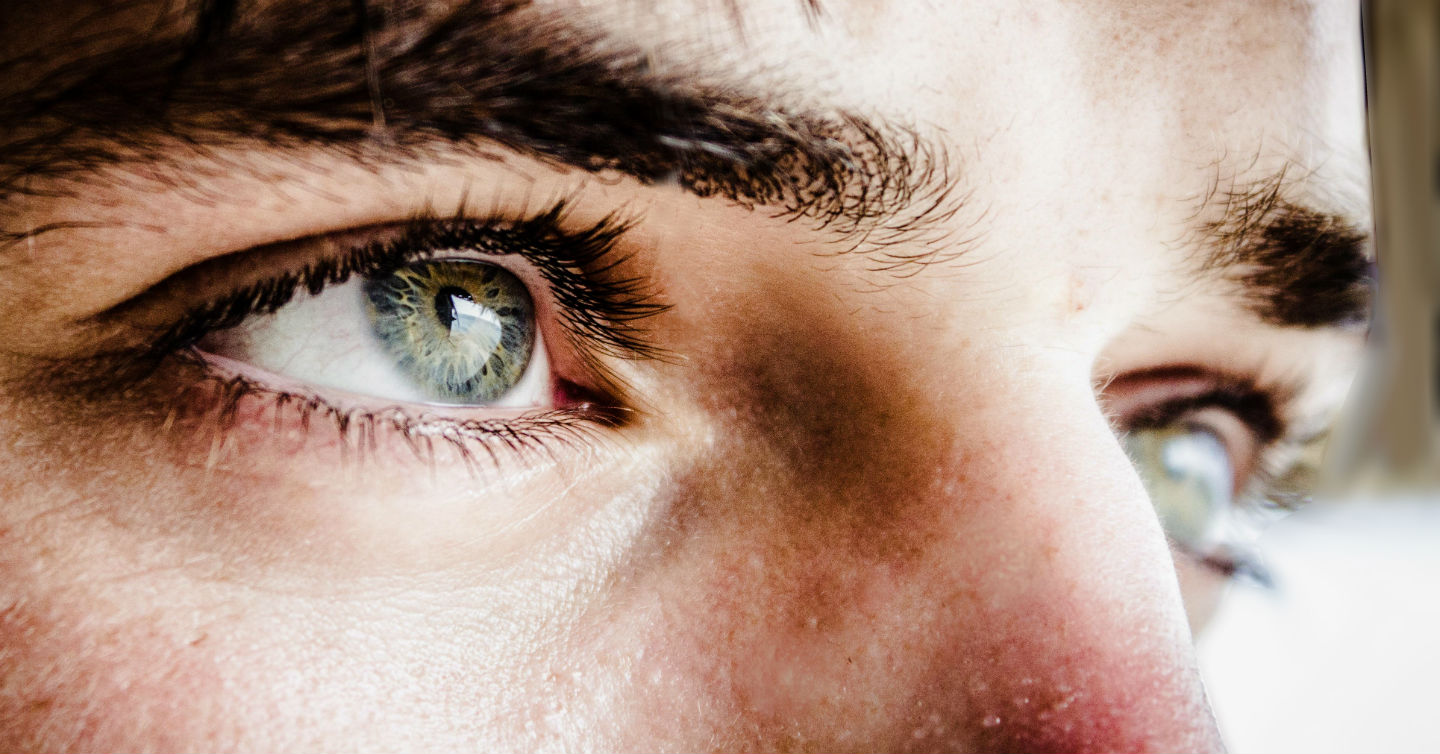 closeup of eyes on somebody's face