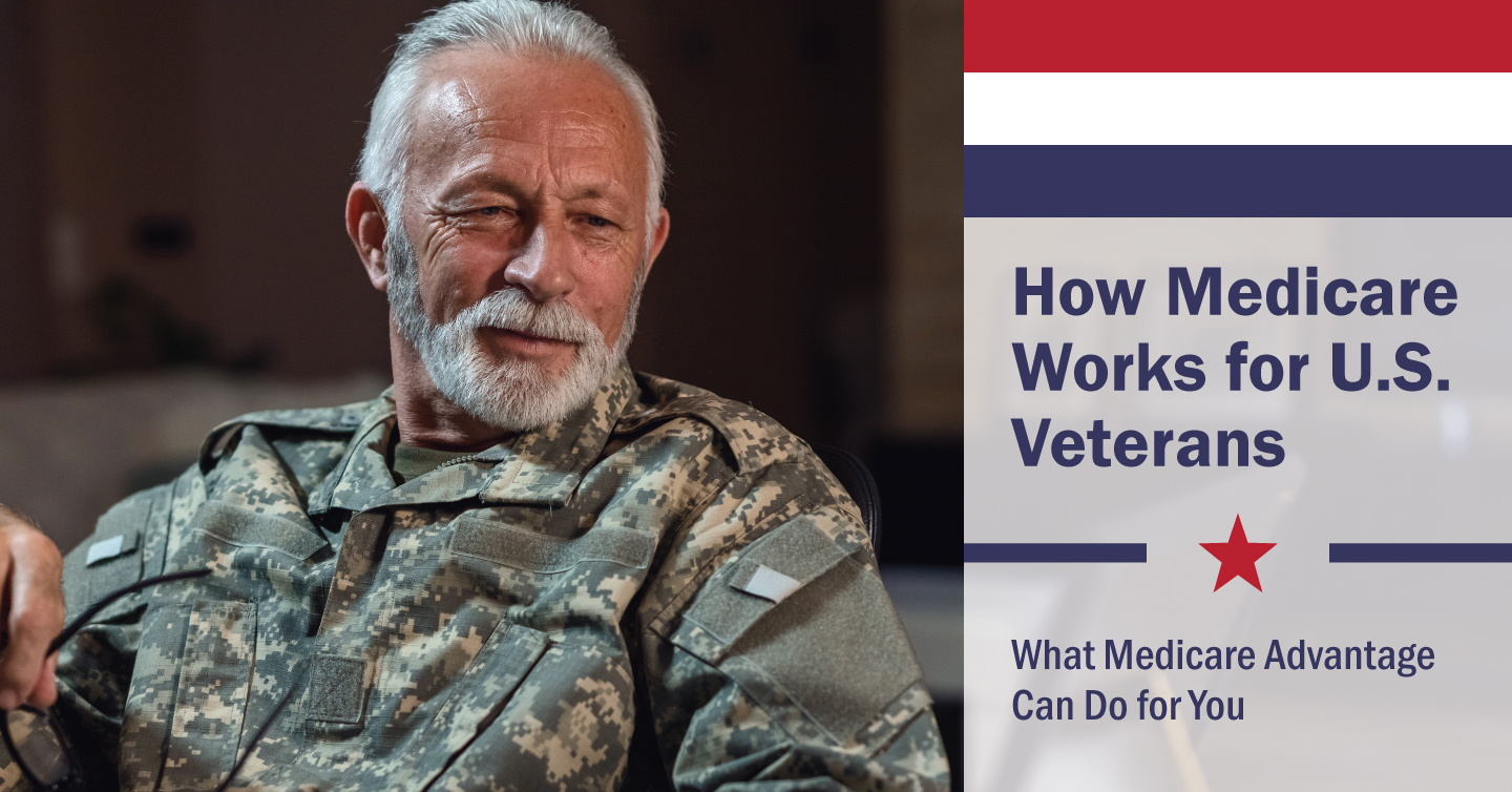 a veteran with text about medicare advantage and what it can do for you