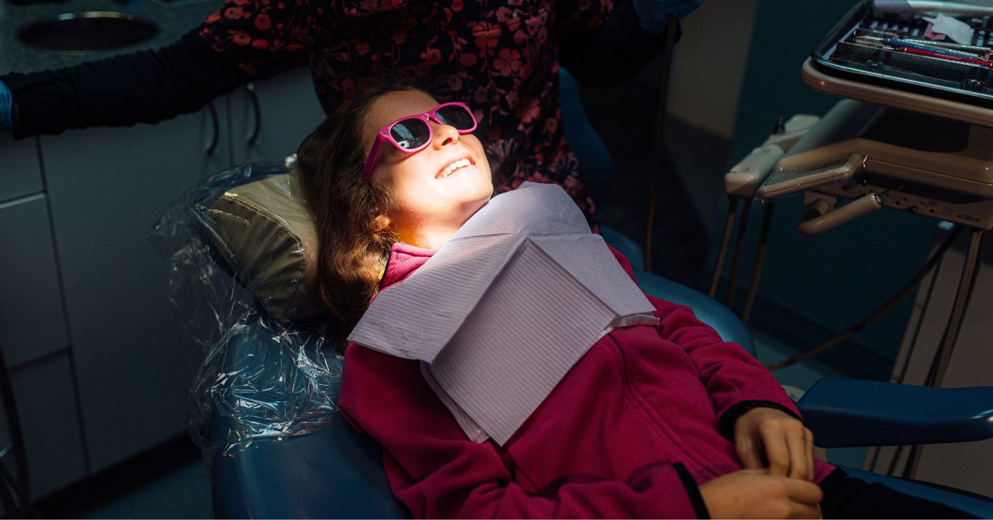 a young child at the dentist
